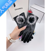 SUNTEK秋冬季韩版女士PU皮手套保暖蝴蝶结触屏可爱毛口短款骑车开车出行