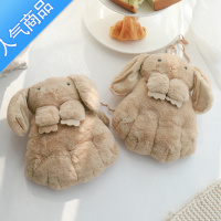 SUNTEK萌萌哒兔子手套耳朵会动可爱卡通少女心ins软妹挂脖毛绒冬季保暖