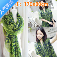 SUNTEK春秋丝巾女长款围巾夏季防晒遮阳披肩沙滩巾海边超大薄款时尚纱巾