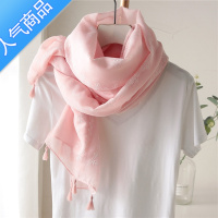 SUNTEK春秋棉麻围巾女士复古线条长款围巾女冬季文艺防晒披肩两用百搭