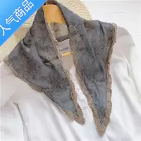 SUNTEK春秋薄款百搭装饰假领子外搭护颈椎围脖子棉麻三角巾小披肩围巾女