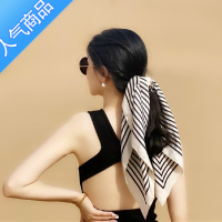 SUNTEK韩版新款复古防晒ins 小丝巾职业百搭小方巾头巾女装饰小领巾发带