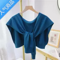 SUNTEK春秋针织女外搭网红衬衫披肩搭百搭毛线围巾围脖两用空调房小披肩