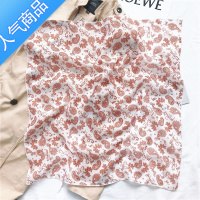 SUNTEK夏季薄款丝巾复古法式小方巾包头防晒头巾发带百搭气质领巾小围巾