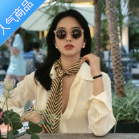 SUNTEK杨采钰同款小方巾丝巾女秋款洋气时尚ins法式复古发带长条领巾