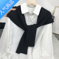 SUNTEK韩国ins外搭空调房针织小披肩女夏季网红色搭肩春秋小围巾坎肩