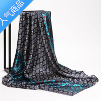 SUNTEK杭州春夏豹纹方巾90丝巾围巾空调披肩绸缎领巾职业丝巾大方巾