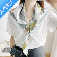 SUNTEK小清新夏季薄款防晒丝巾女大方巾多功能搭肩披肩春秋围巾装饰腰带