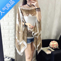 SUNTEK夏季百变围巾女防晒披肩女骑车开车雪纺沙滩巾长款丝巾防晒外套女