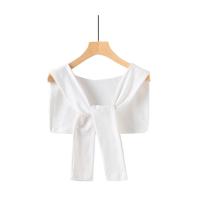 SUNTEK2021秋冬新款双层披肩系带打结围巾袖子搭肩假领子披肩