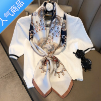 SUNTEK洋气超大方巾女百搭小丝巾春秋薄款披肩两用纱巾装饰领巾空姐围巾