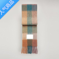 SUNTEKac彩虹围巾女冬季AC家马海毛粗须彩色格子保暖加厚ins潮可爱少女