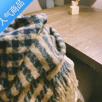 SUNTEK超重工几种不同拼色一体织法!加厚款の格子条纹加长加大围巾披肩