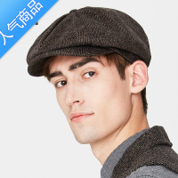 SUNTEK帽子男潮秋冬贝雷帽英伦复古报童八角帽呢休闲画家鸭舌帽保暖