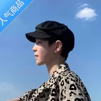 SUNTEK复古八角帽男潮大头围英伦日系报童男生画家帽女春秋贝雷帽男ins