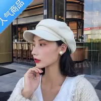 SUNTEK贝雷帽女夏季薄款棉麻英伦复古春秋帽子韩版潮秋冬日系百搭八角帽