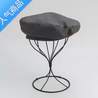 SUNTEK贝雷帽女春夏薄款英伦复古黑色无檐八角帽子ins潮日系文艺画家帽