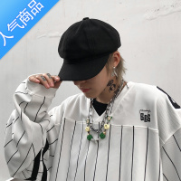 SUNTEK尾郎的店 色遮阳八角帽贝雷帽男ins潮牌街头复古报童帽女情侣潮