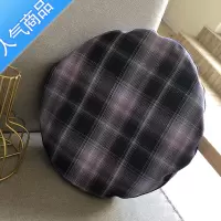 SUNTEKins韩版学院风秋季贝雷帽子女复古百搭网红街拍JK格子画家帽潮