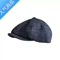 SUNTEK粗呢八角帽男秋冬人字呢子保暖英伦鸭舌帽欧美复古贝雷帽