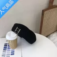 SUNTEK重工~高品质秋冬贝雷帽女金属钉扣英伦复古画家帽时尚网红款