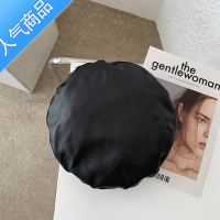 SUNTEK秋冬百搭色pu画家帽骚玫红个性英伦复古皮贝雷帽平顶八角帽子潮