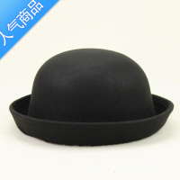 SUNTEKJK制服帽小圆帽日系百搭圆顶毛呢礼帽飘带帽子贝雷帽学院风幼稚园