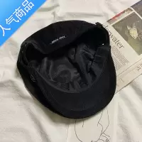 SUNTEK反戴贝雷帽男日系街头复古刺绣小众灯芯绒鸭嘴帽英伦文艺画家帽女
