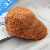 SUNTEK夏季薄款鸭舌帽男复古百搭前进帽女亚麻清凉贝雷帽四季英伦画家帽