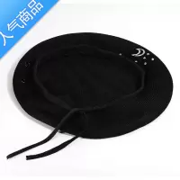 SUNTEK2021秋冬新款贝雷帽月亮水钻帽子百搭韩版八角帽透气画家帽网眼女
