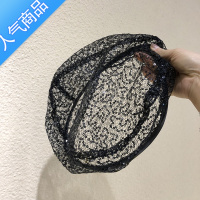 SUNTEK韩国贝雷帽女夏季薄款网纱亮片画家帽子女日系文艺新款网红蓓蕾帽