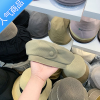 SUNTEK复古英伦秋款贝雷帽子女包扣设计装饰搭配网红ins韩版平顶蓓蕾帽