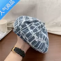 SUNTEK优雅浪漫并存~韩系甜美文艺贝雷帽女夏季透气复古时尚格纹八角帽