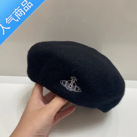 SUNTEKvivi西太后贝雷帽刺绣土星女秋冬百搭英伦复古日系小圆脸