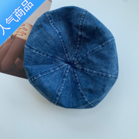 SUNTEKDeep sea深海 重工水洗牛仔贝雷帽子女秋日系复古画家帽八角帽