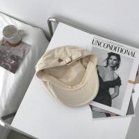 SUNTEK/日系古着灯芯绒前进帽秋冬复古英伦百搭画家帽韩版贝雷帽女