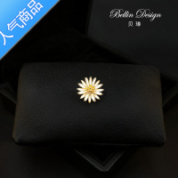 SUNTEK迷你可爱的小雏菊胸针女向日葵防走光胸花固定扣针太阳花配饰3296