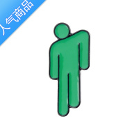 SUNTEKLXJY | Billie Eilish碧梨标志小人胸针 ins风个性徽章别针