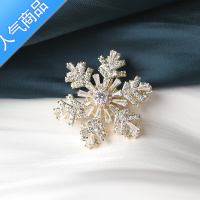SUNTEK奢华大气旋转雪花胸针手工镶嵌锆石创意别针胸花百搭西装配饰