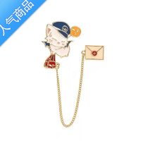 SUNTEK可爱日系学院风 情侣学生卡通动物猫咪信封胸针配饰甜美闺蜜礼物