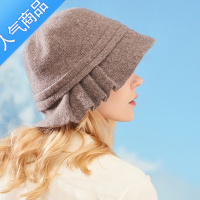 SUNTEK帽子女呢秋冬韩版优雅时尚百搭渔夫帽复古加厚针织帽盆帽礼帽