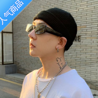 SUNTEK西瓜冷帽子男潮春秋针织毛线帽冬天保暖潮牌男士雅痞瓜皮帽嘻哈夏