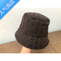 SUNTEK春夏季双面戴条纹水桶帽女韩版日系百搭休闲遮脸渔夫帽ins防晒帽