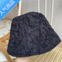 SUNTEK防晒帽ins早春夏季水桶帽褶皱平顶渔夫帽女显脸小遮阳布帽网红潮