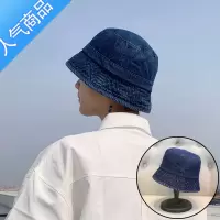 SUNTEK渔夫帽男日系韩版百搭色遮阳帽防晒牛仔水桶帽子男潮春夏季盆帽