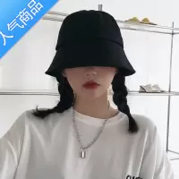 SUNTEK渔夫帽女春秋防晒遮阳帽子遮脸夏季薄款早春大头围水桶帽盆帽日系