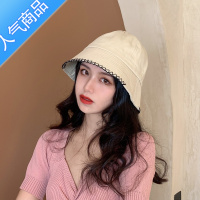 SUNTEK网红新款2021水桶渔夫帽女春秋防晒黑色大头围帽子秋冬百搭ins潮
