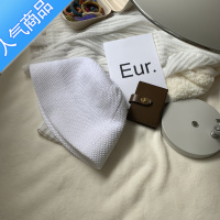 SUNTEK春夏季薄款亚麻透气水桶帽遮阳防晒纸草针织镂空盆帽绿色渔夫帽女