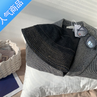 SUNTEK经典元素~时尚牛仔渔夫帽女显脸小水桶帽遮脸遮阳帽子女夏平顶潮