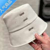 SUNTEK韩版ins水钻环扣时尚水桶渔夫帽子女春夏百搭日系简约遮阳盆帽潮
